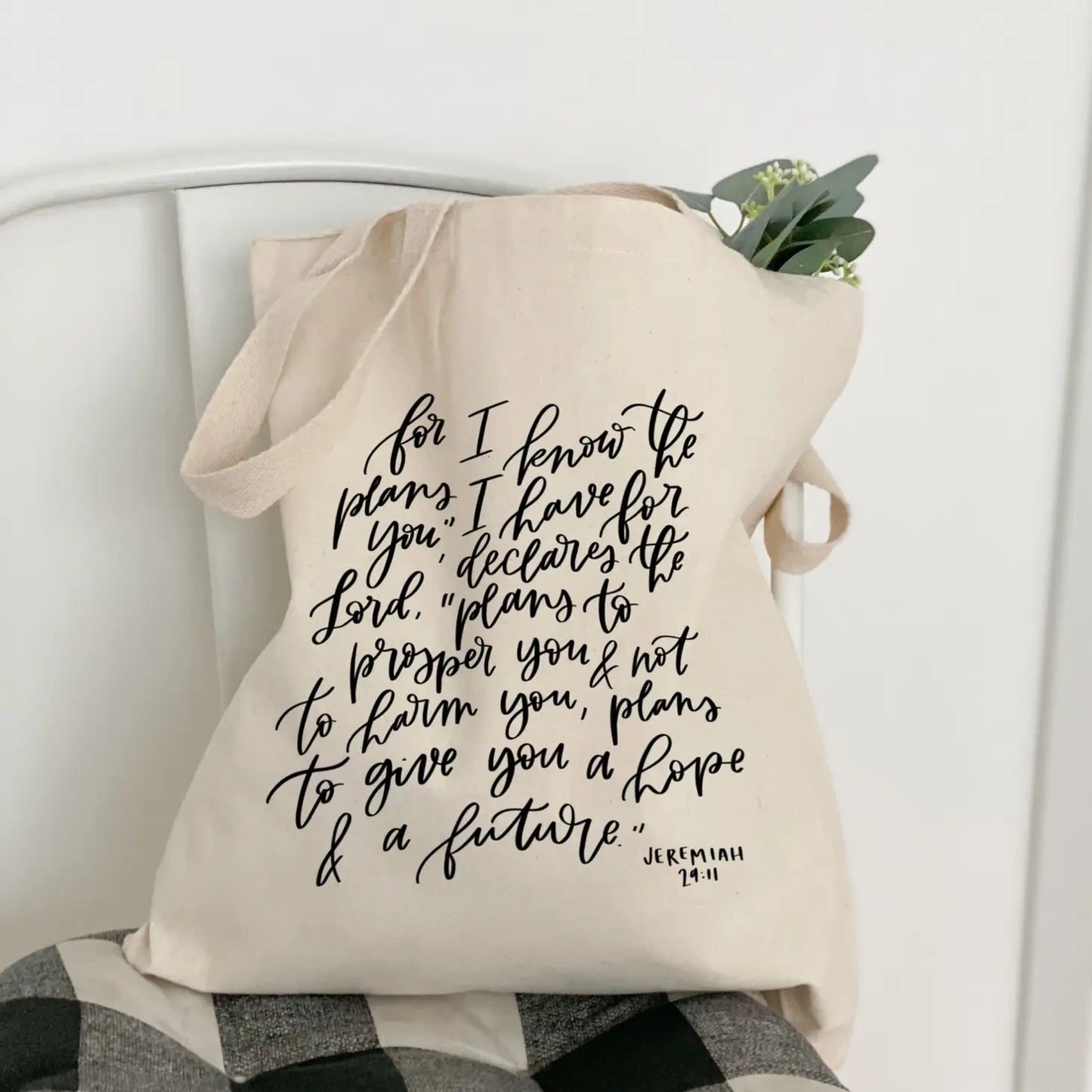 Jeremiah 29:11 Canvas Tote Bag