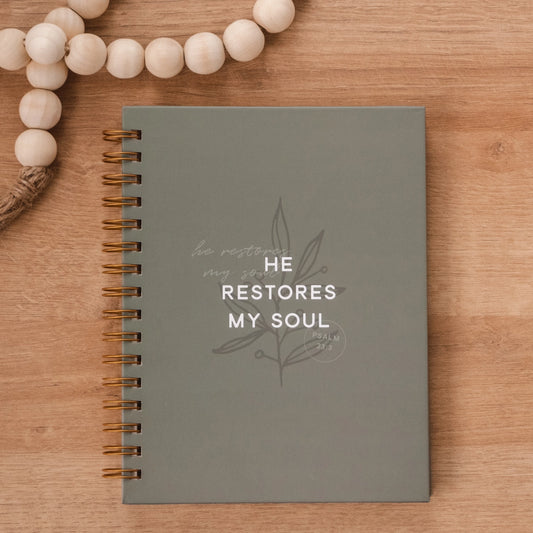 Journal Hardcover — He Restores My Soul